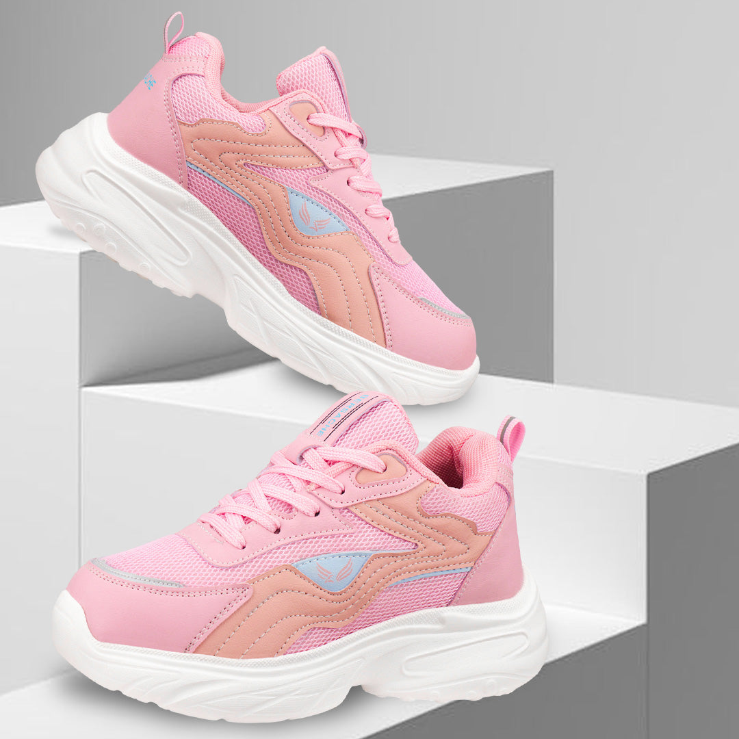 Bersache Premium Sports ,Gym, Trending Stylish Running Colour Changing shoes for Women (8106-Pink)