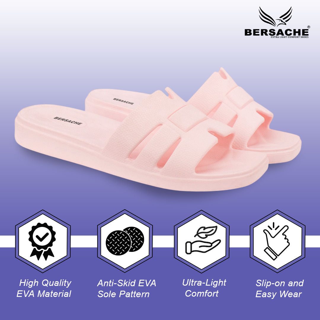 Bersache Extra Soft Classic Casual  with  Regular wear with Ultra Soft & Flexibility Technology Flip-Flop for Women's-(6302-Pink) .