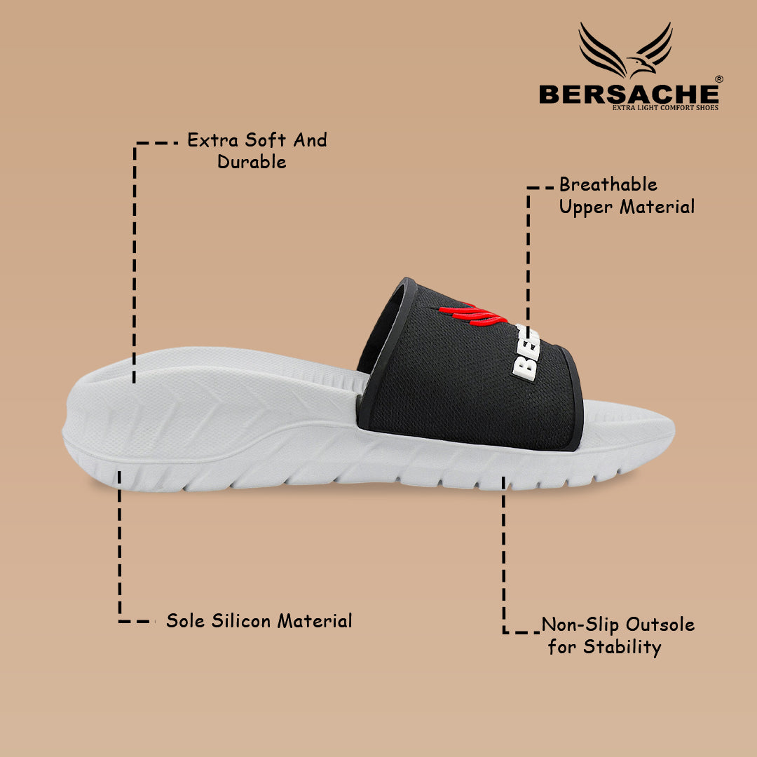 Bersache Extra Soft Classic Casual with  Regular wear with Ultra Soft & Flexibility Technology Sandal For Men's(White-6328).