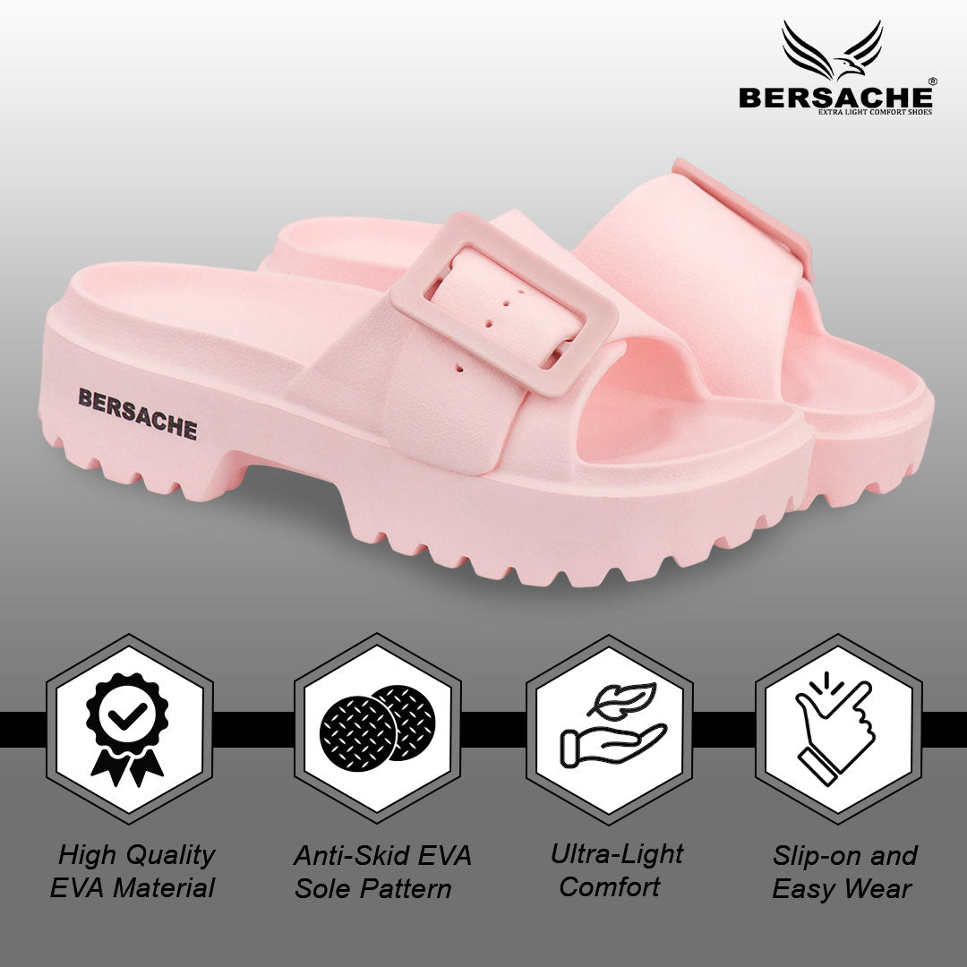 Bersache Extra Soft Classic Casual  with  Regular wear with Ultra Soft & Flexibility Technology Flip-Flop for Women's-(6307-Pink)