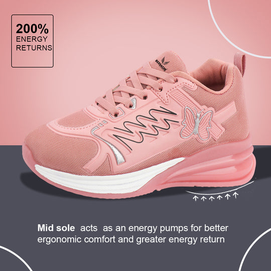 Bersache Casual Sneaker shoe for Women| Soft Cushioned Insole , Slip-Resistance Casuals For Women's-(8140-Pink)