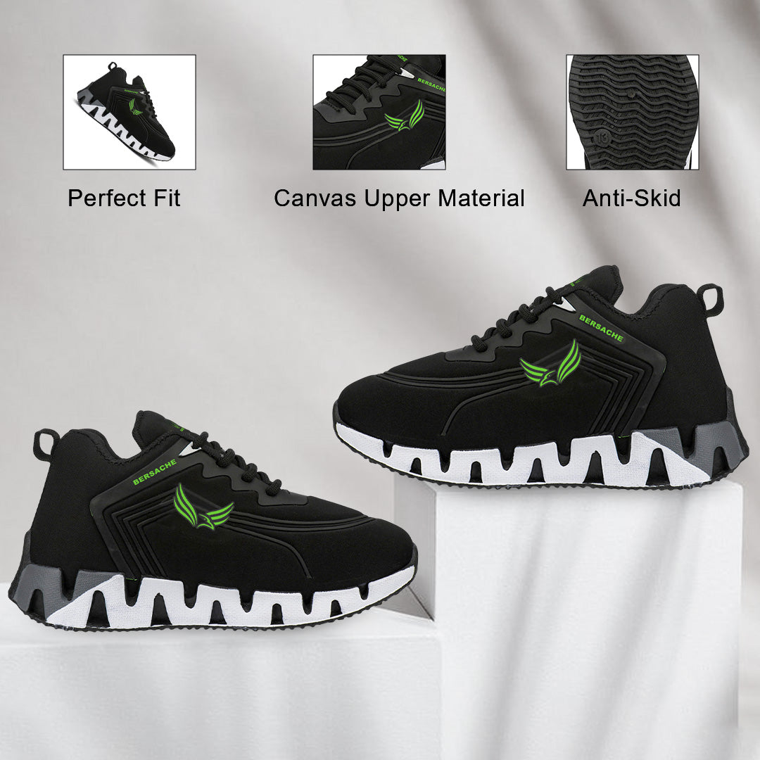 Bersache Casual Sneaker shoe for Kids|Soft Cushioned Insole,Slip-Resistance Casuals For Kids - Green- 8100.