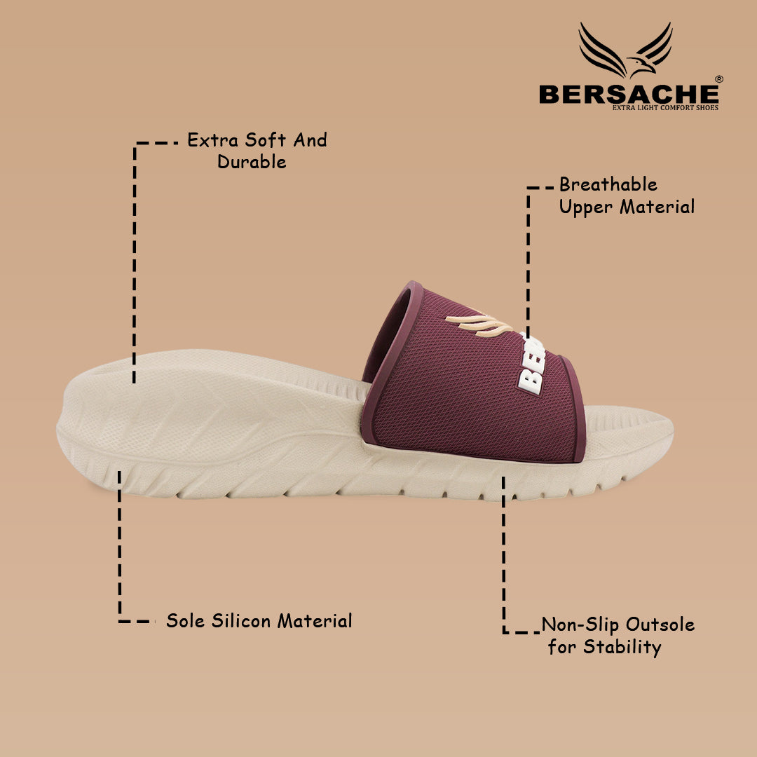 Bersache Extra Soft Classic Casual with  Regular wear with Ultra Soft & Flexibility Technology Slipper For Men's (beige)-6327.