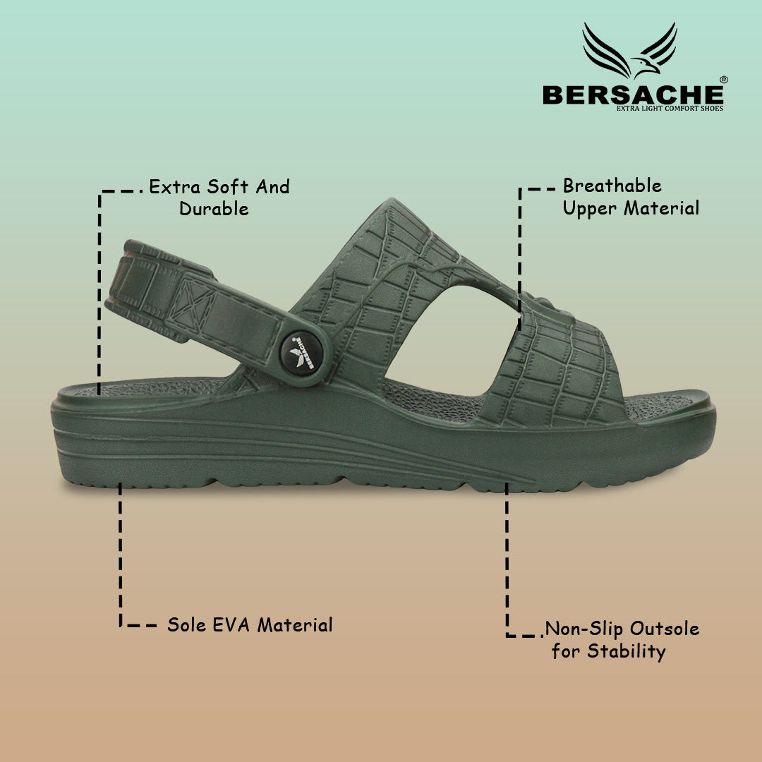 Bersache Extra Soft Classic Casual with  Regular wear with Ultra Soft & Flexibility Technology Flipflop For Men's & Boy's-Black-6270)