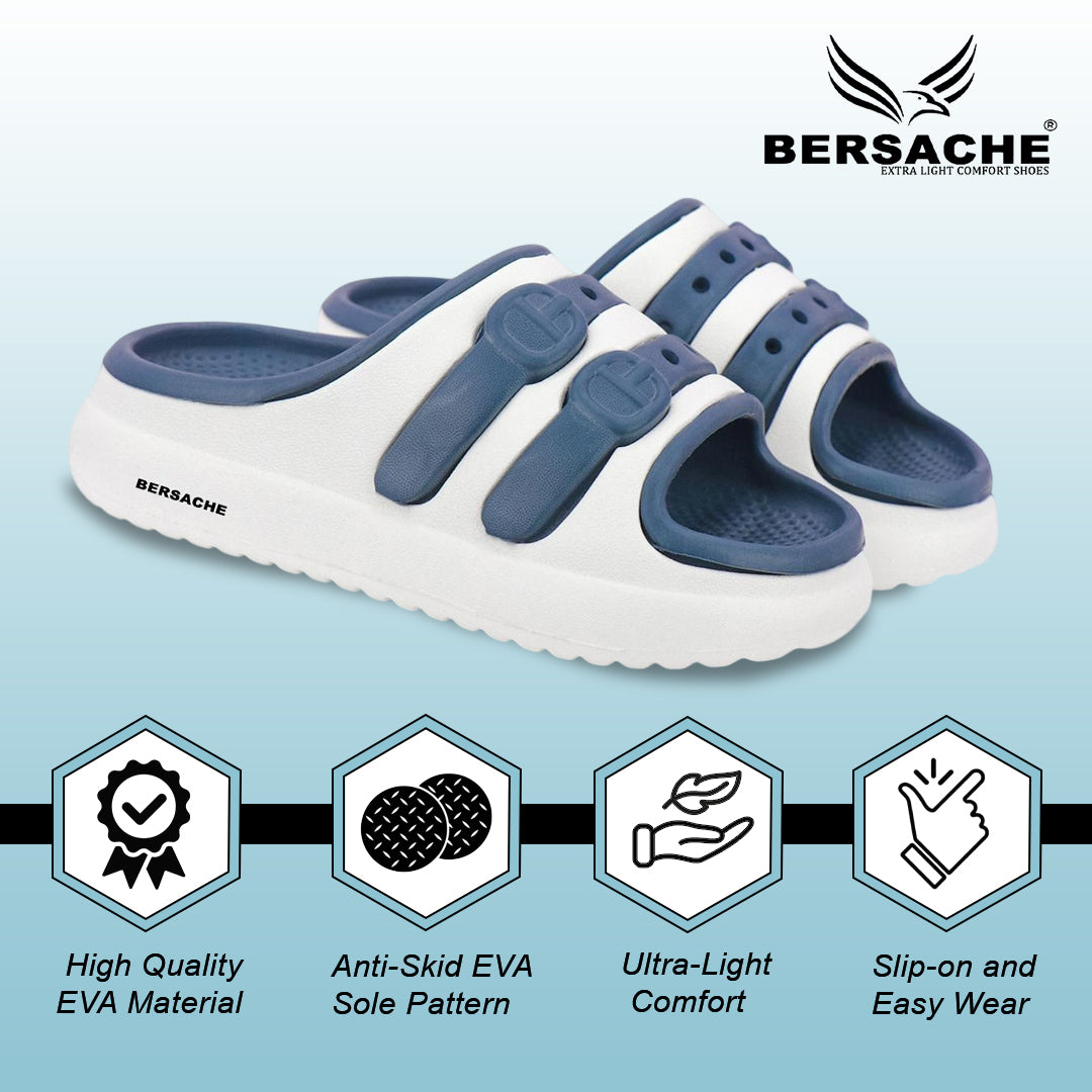 Bersache Extra Soft Classic Casual CHAPPAL with  Regular wear with Ultra Soft & Flexibility Technology Slipper for Kids's - White -6320.