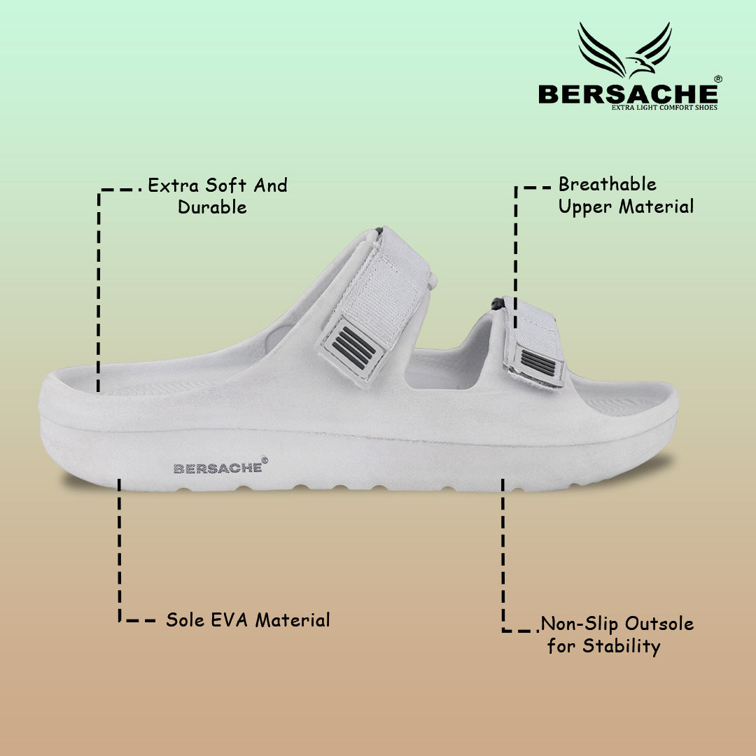Bersache Extra Soft Classic Casual with  Regular wear with Ultra Soft & Flexibility Technology Flipflop For Men's & Boy's-(Grey-6286)