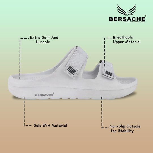 Bersache Extra Soft Classic Casual with  Regular wear with Ultra Soft & Flexibility Technology Flipflop For Men's & Boy's-(Grey-6286)
