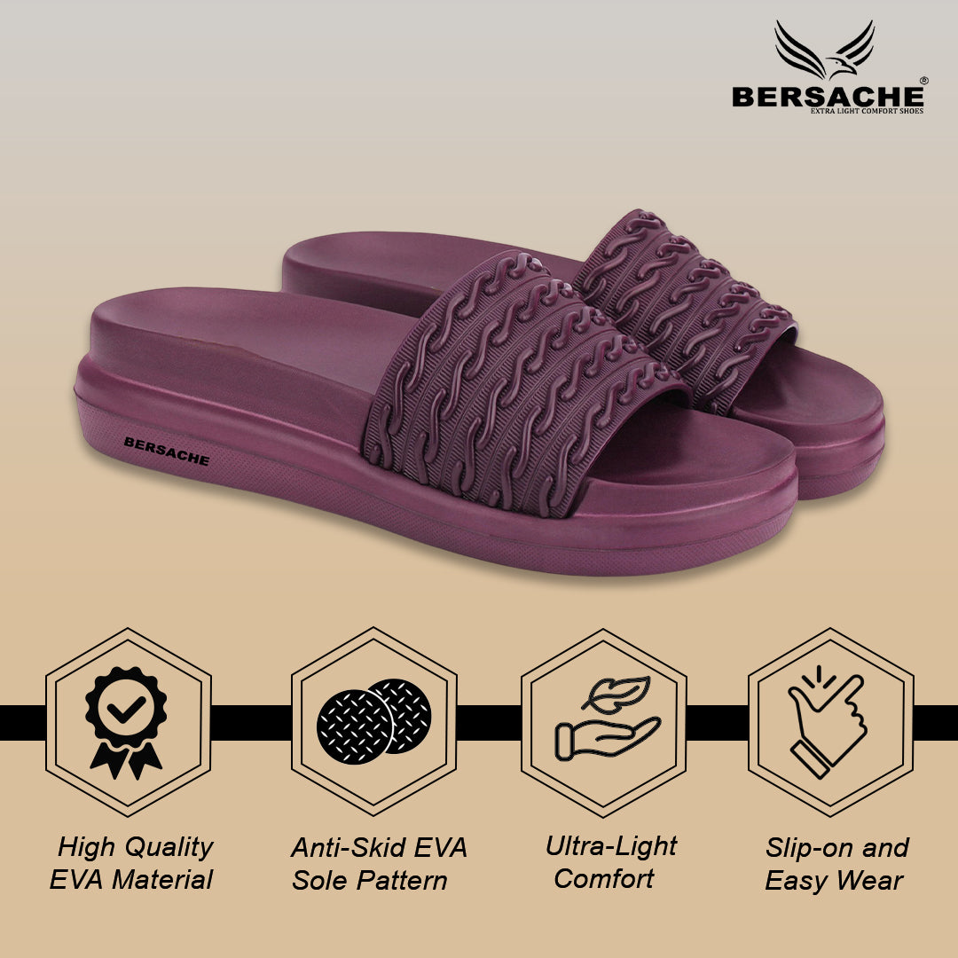 Bersache Extra Soft Classic Casual CHAPPAL with  Regular wear with Ultra Soft & Flexibility Technology  Slippers for Women's-(6336-Purple).