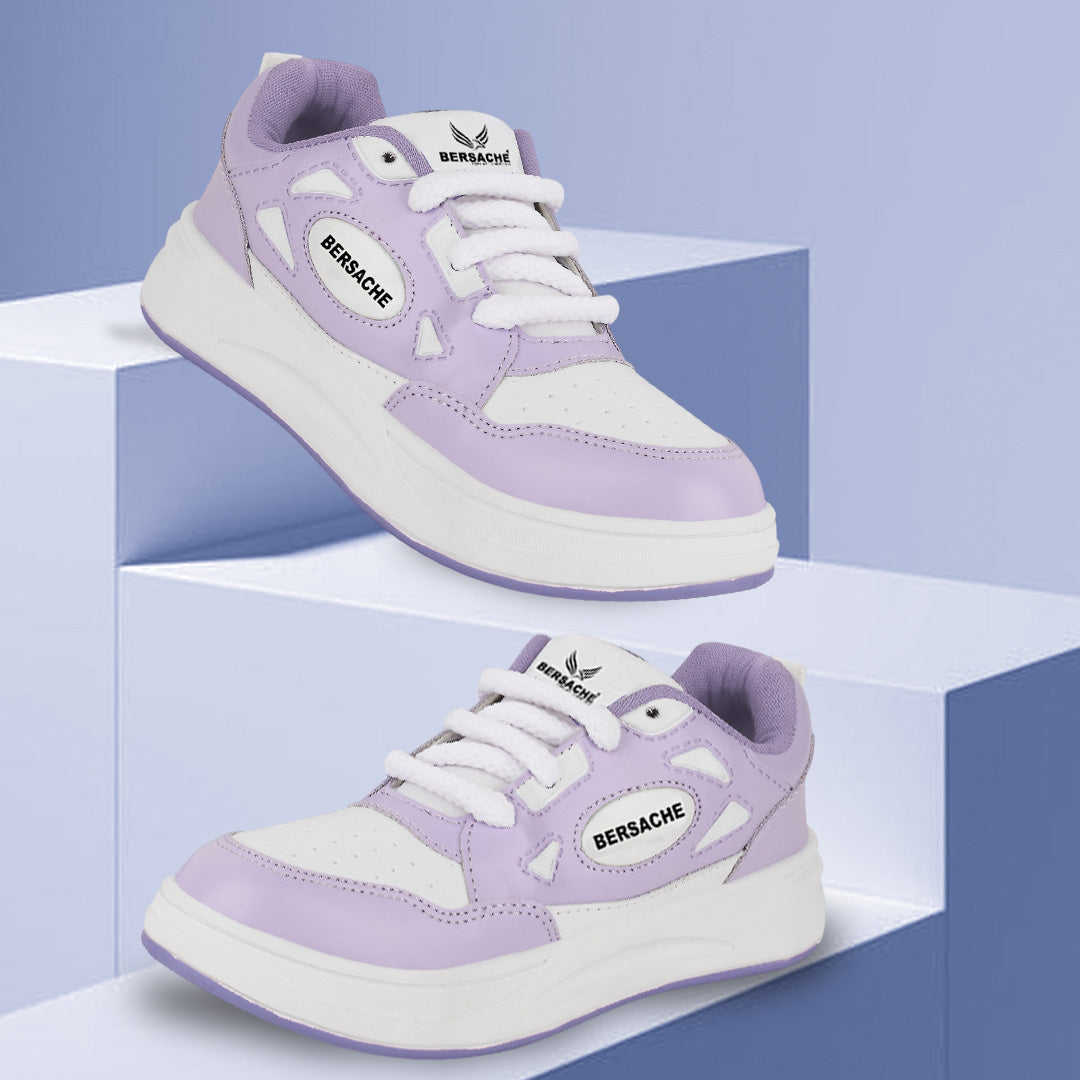 Bersache Casual Sneaker shoe for Women| Soft Cushioned Insole , Slip-Resistance Casuals For Women's-(8112-Purple).