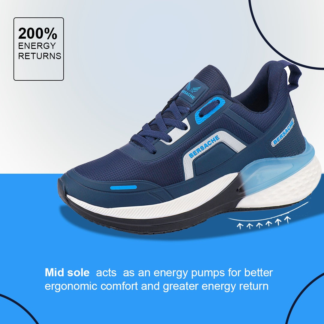 Bersache Premium Sports,Gym, Trending Stylish Running Shoes For Men (9205-Blue)