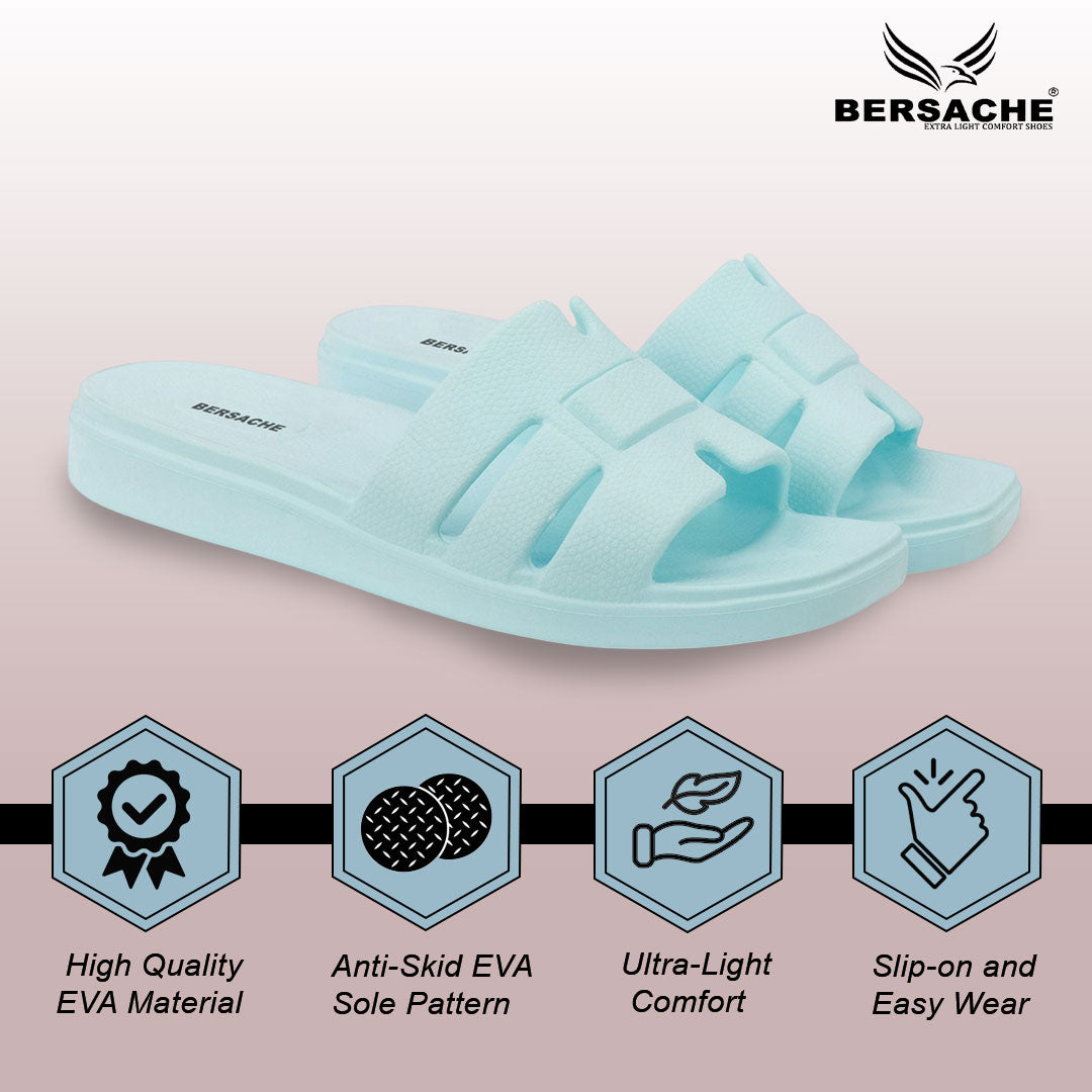 Bersache Extra Soft Classic Casual  with  Regular wear with Ultra Soft & Flexibility Technology Flip-Flop for Women's-(6300-Blue).