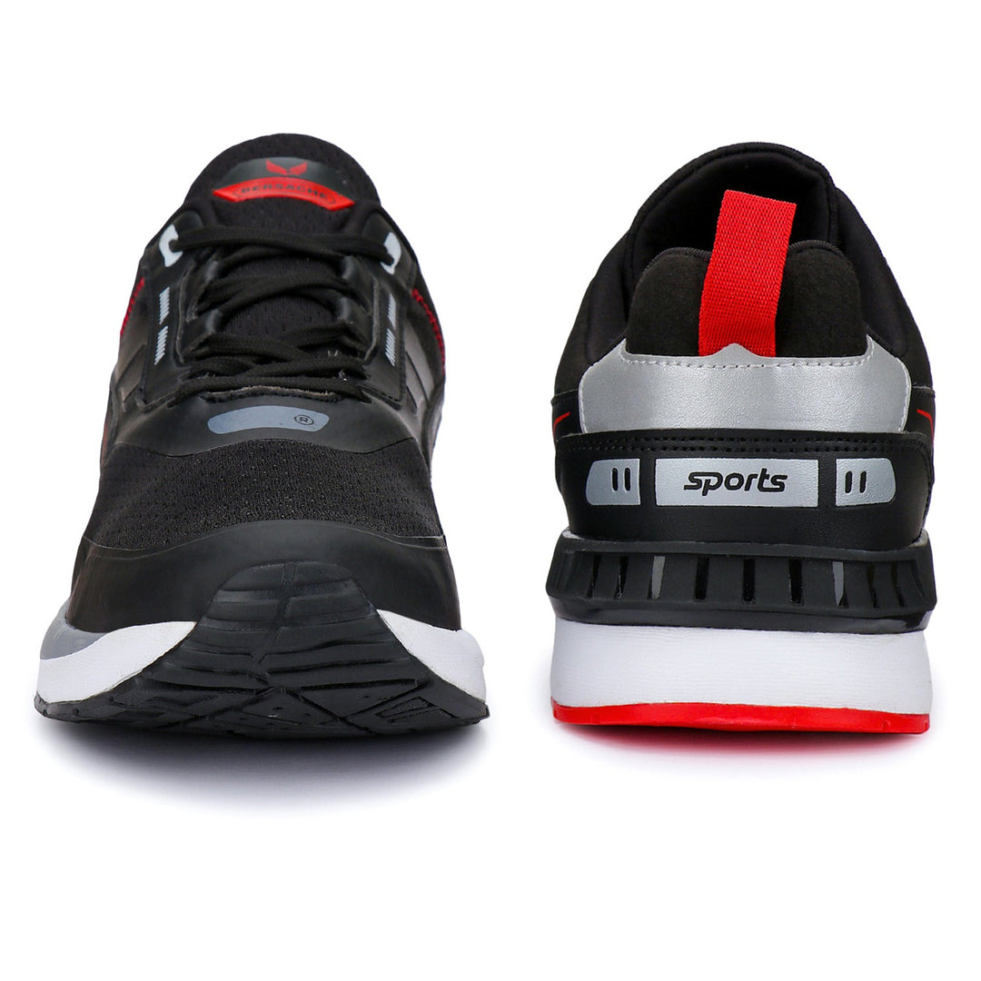 Bersache Lightweight Casual Sneaker Loafer Walking Shoes For Men(9081-Black)