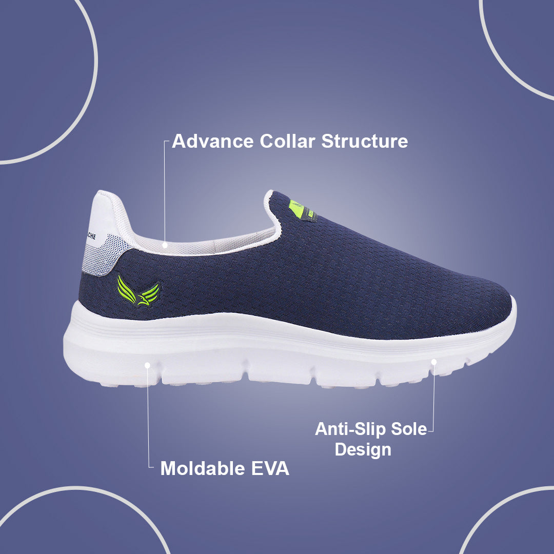 Bersache Lightweight Casual Sneaker Shoes For Men Blue-8071