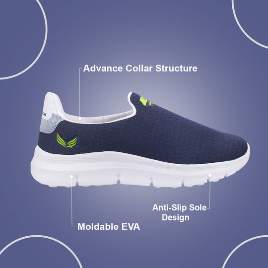 Bersache Lightweight Casual Sneaker Shoes For Men Blue-8071