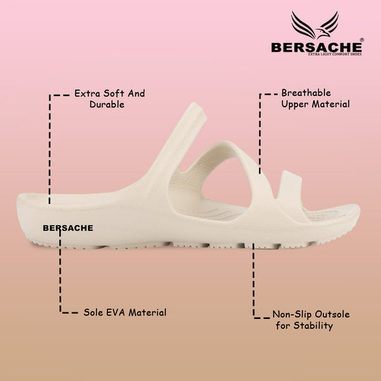 Bersache Extra Soft Classic Casual with  Regular wear with Ultra Soft & Flexibility Technology Slipper For Women's & Girl's-(6251-Beige)