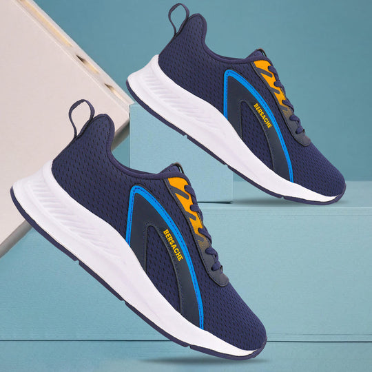 Bersache Premium Sports,Gym, Trending Stylish Running Shoes For Men (8089-Blue)