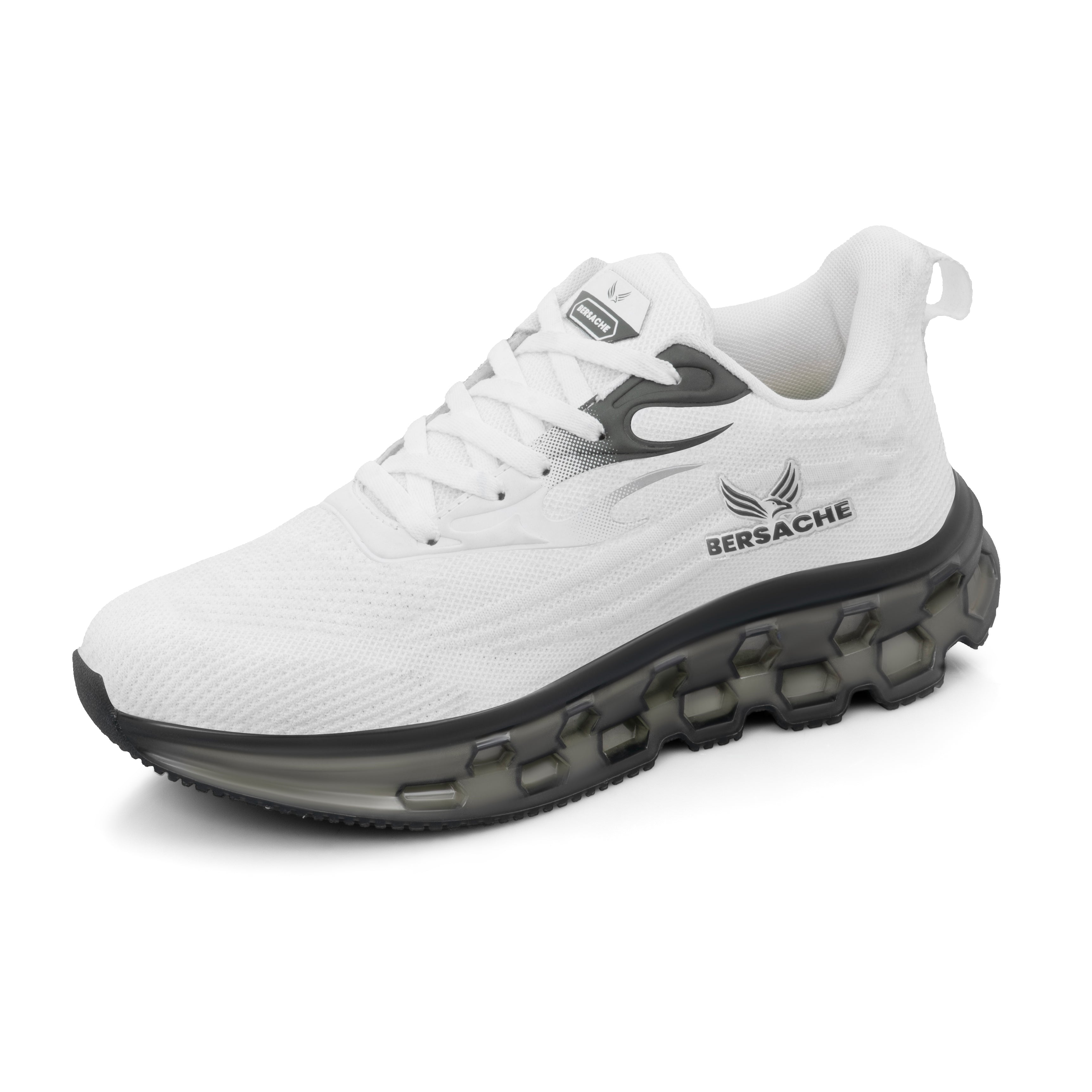 Bersache Premium Sports ,Gym, Trending Stylish Running Shoes For Men  (9197-White).