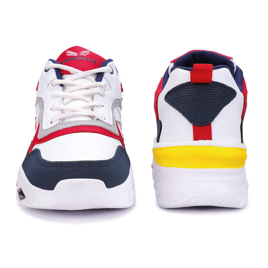 Bersache Lightweight Casual Sneaker Shoes For Men Red-9010
