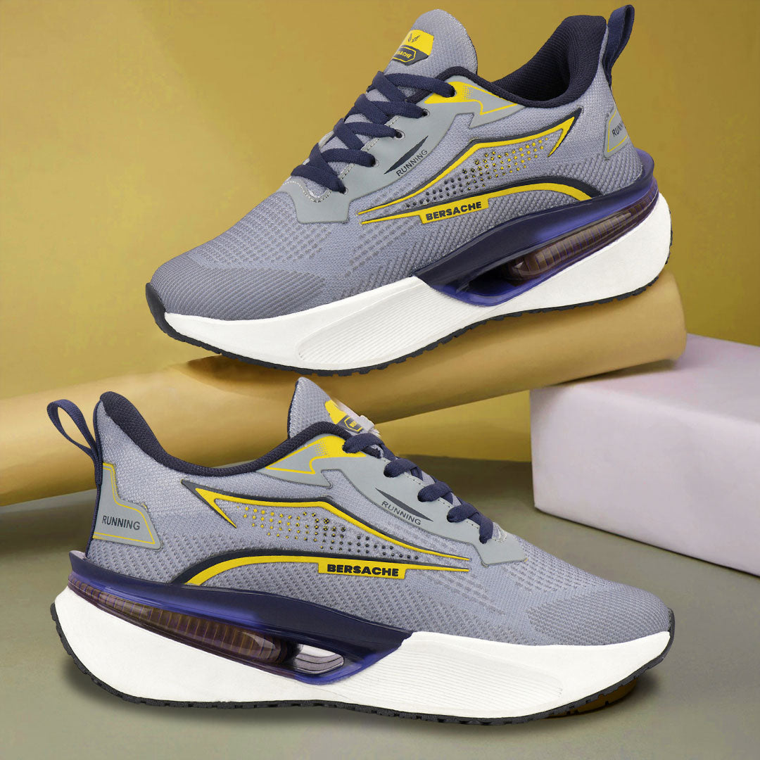 Bersache Premium Sports ,walking,Gym,cricket, Trending  Running Shoes For Men's (Grey-9215).