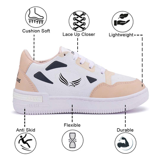 Bersache Premium Sports ,Gym, Trending Stylish Running Colour Changing shoes for Women (8066-Pink)