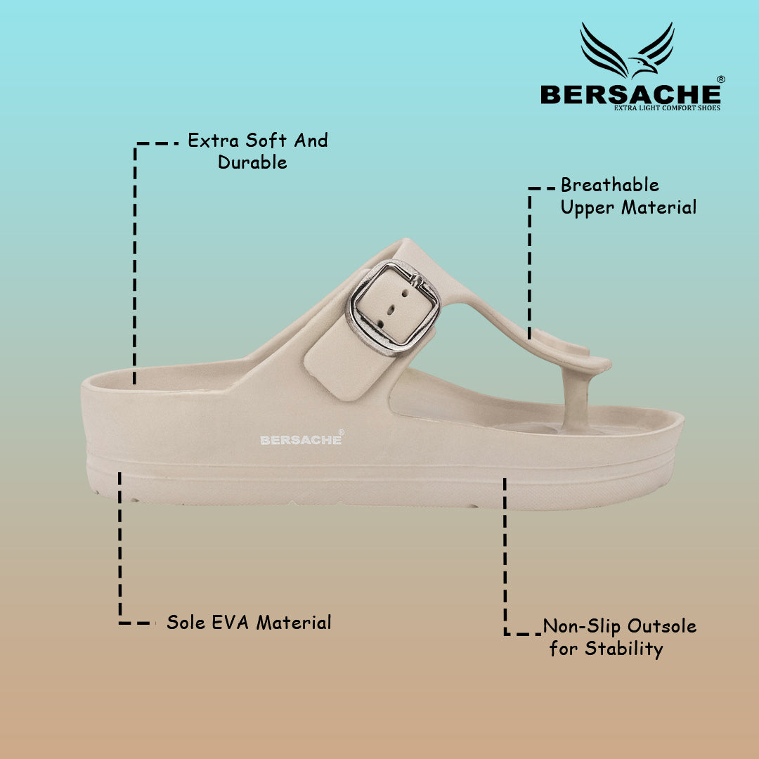 Bersache Extra Soft Classic Casual CHAPPAL with  Regular wear with Ultra Soft & Flexibility Technology  Slippers for Men's-(6289-Beige)