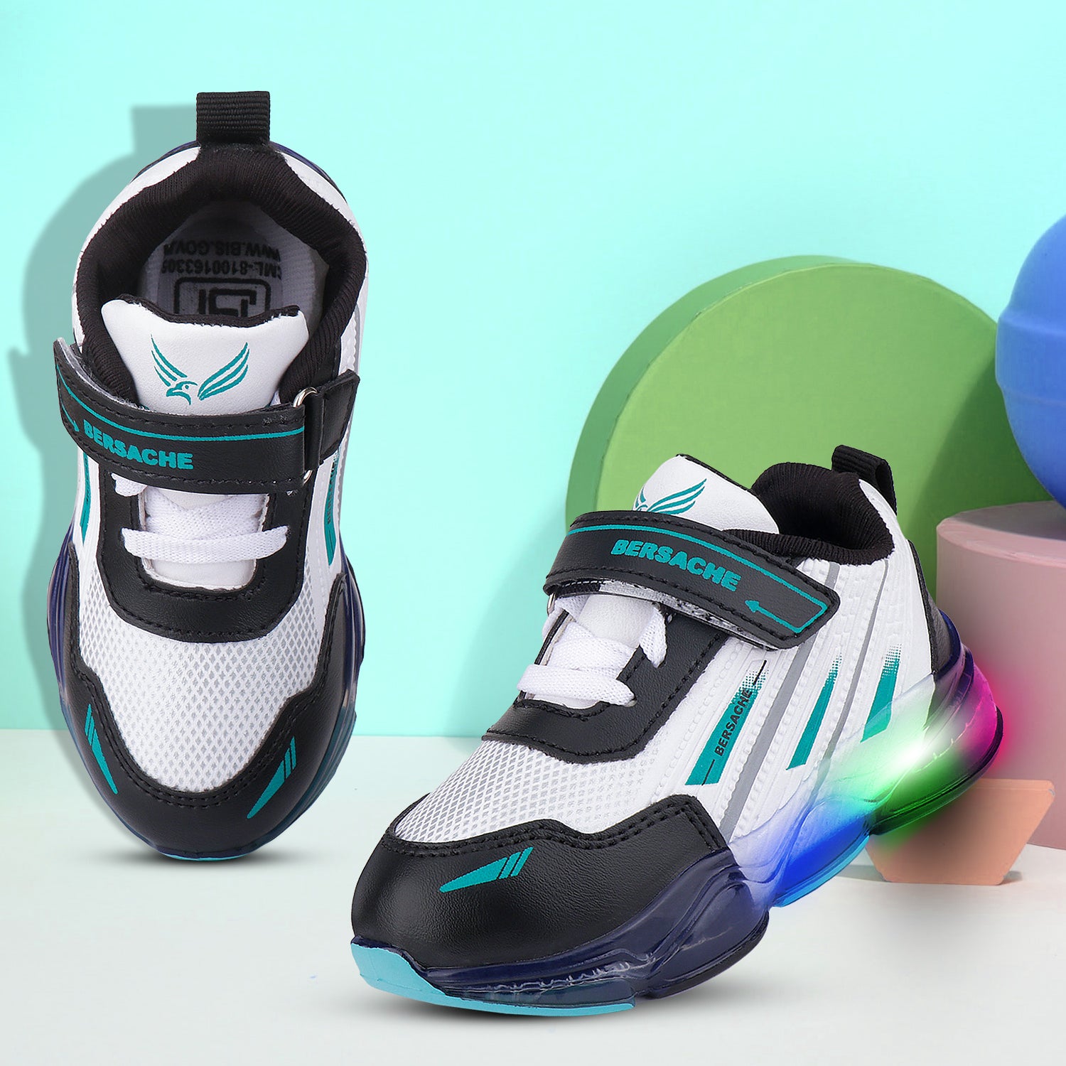 Bersache Casual Sneaker shoe for Kids|Soft Cushioned Insole,Slip-Resistance Casuals For Kids - Blue -8039.