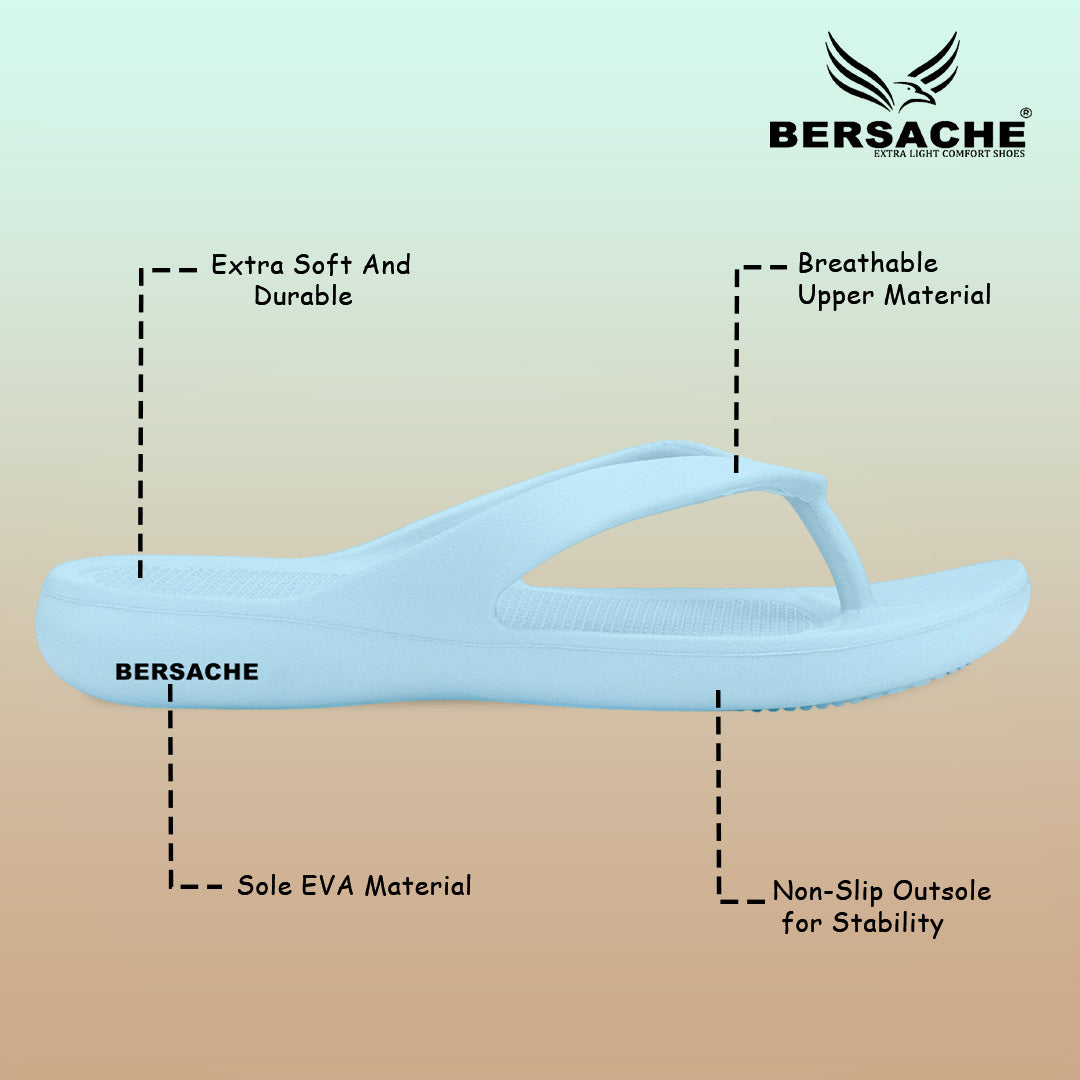 Bersache Extra Soft Classic Casual with  Regular wear with Ultra Soft & Flexibility Technology Sandal's For Women's & Girl's-(6252-Sky-Blue)