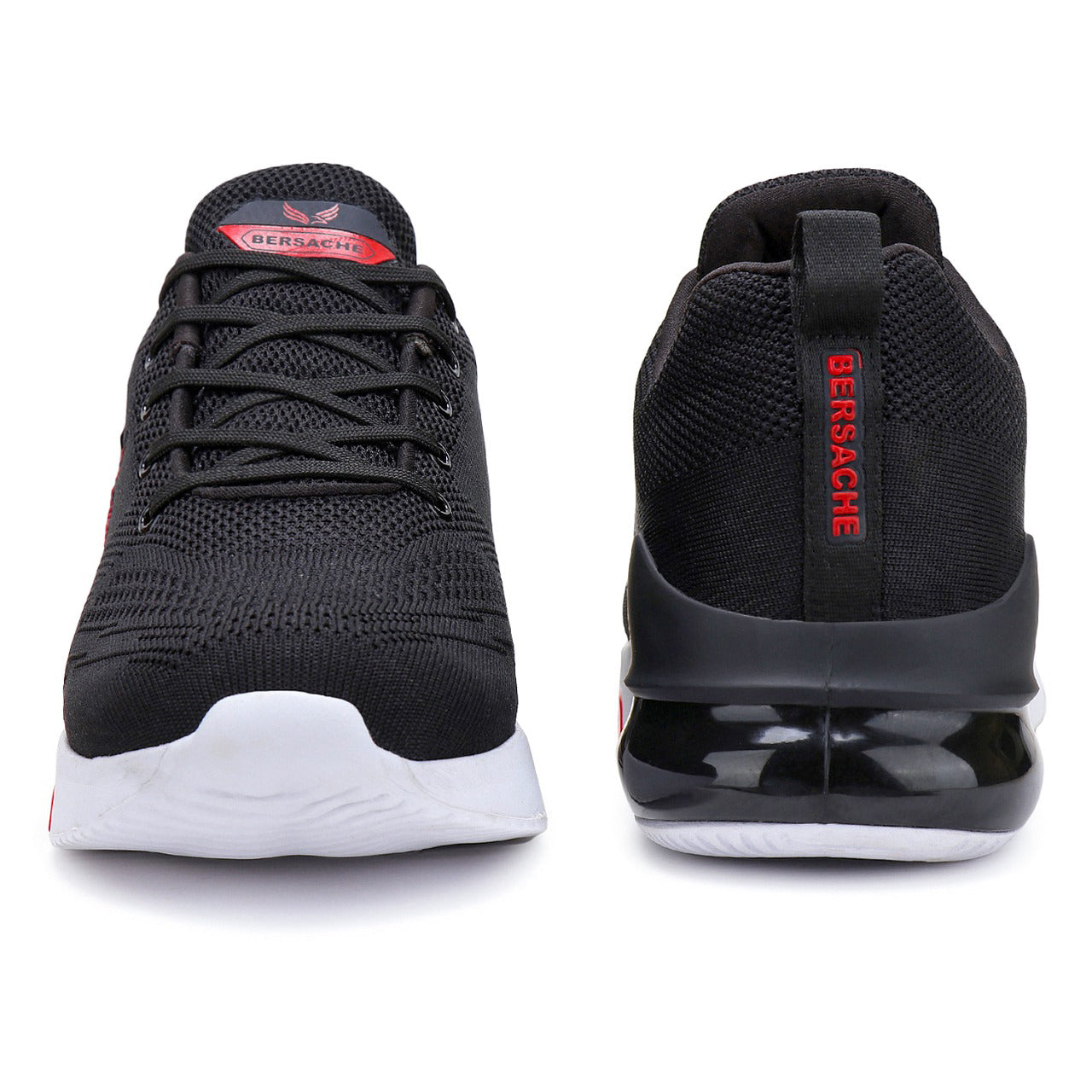 Bersache Casual Shoe With High Quality Sole - Black- 9047 .