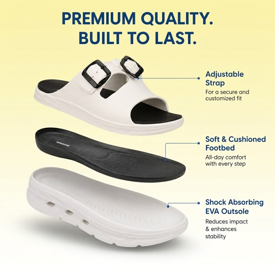 Bersache Extra Soft Classic Casual  with  Regular wear with Ultra Soft & Flexibility Technology Flip-Flop for Men's-(6339-White).