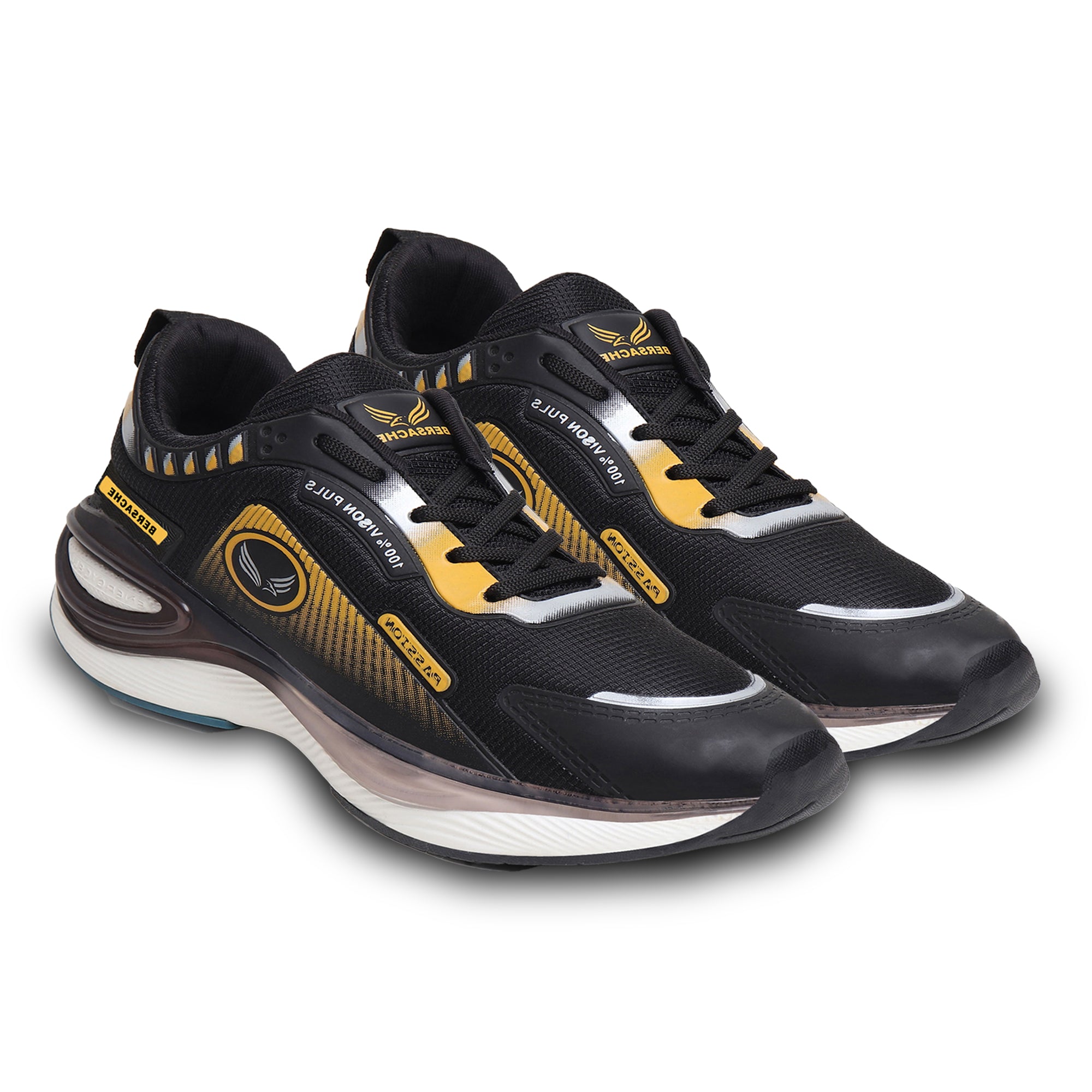 Bersache Premium Sports ,Gym, Trending Stylish Running Shoes For Men  (9199-Black).