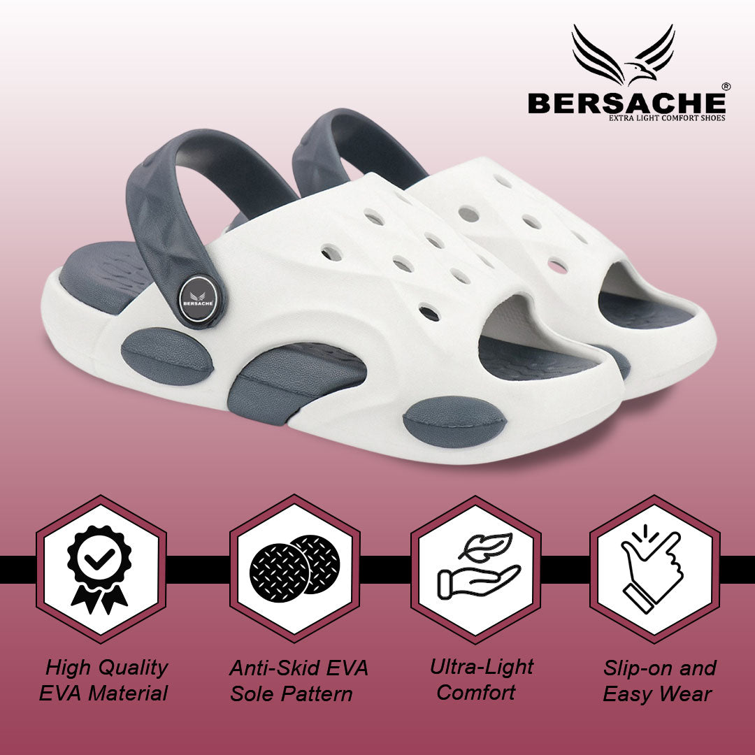 Bersache Extra Soft Classic Casual CHAPPAL with  Regular wear with Ultra Soft & Flexibility Technology Sandal for Kids's - White-6323.