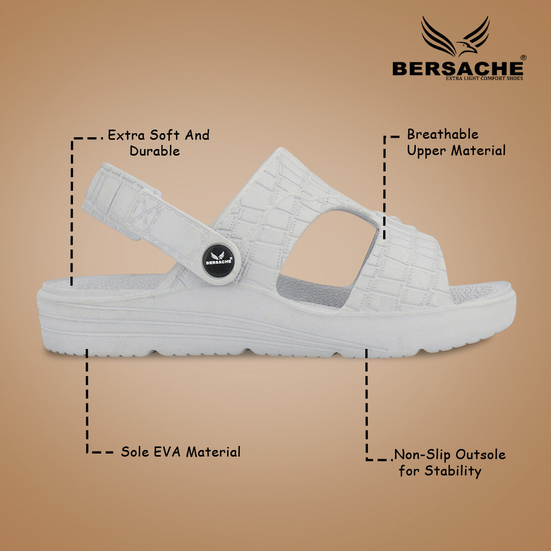 Bersache Extra Soft Classic Casual with  Regular wear with Ultra Soft & Flexibility Technology clog For Men's & Boy's-(Grey-6271) .