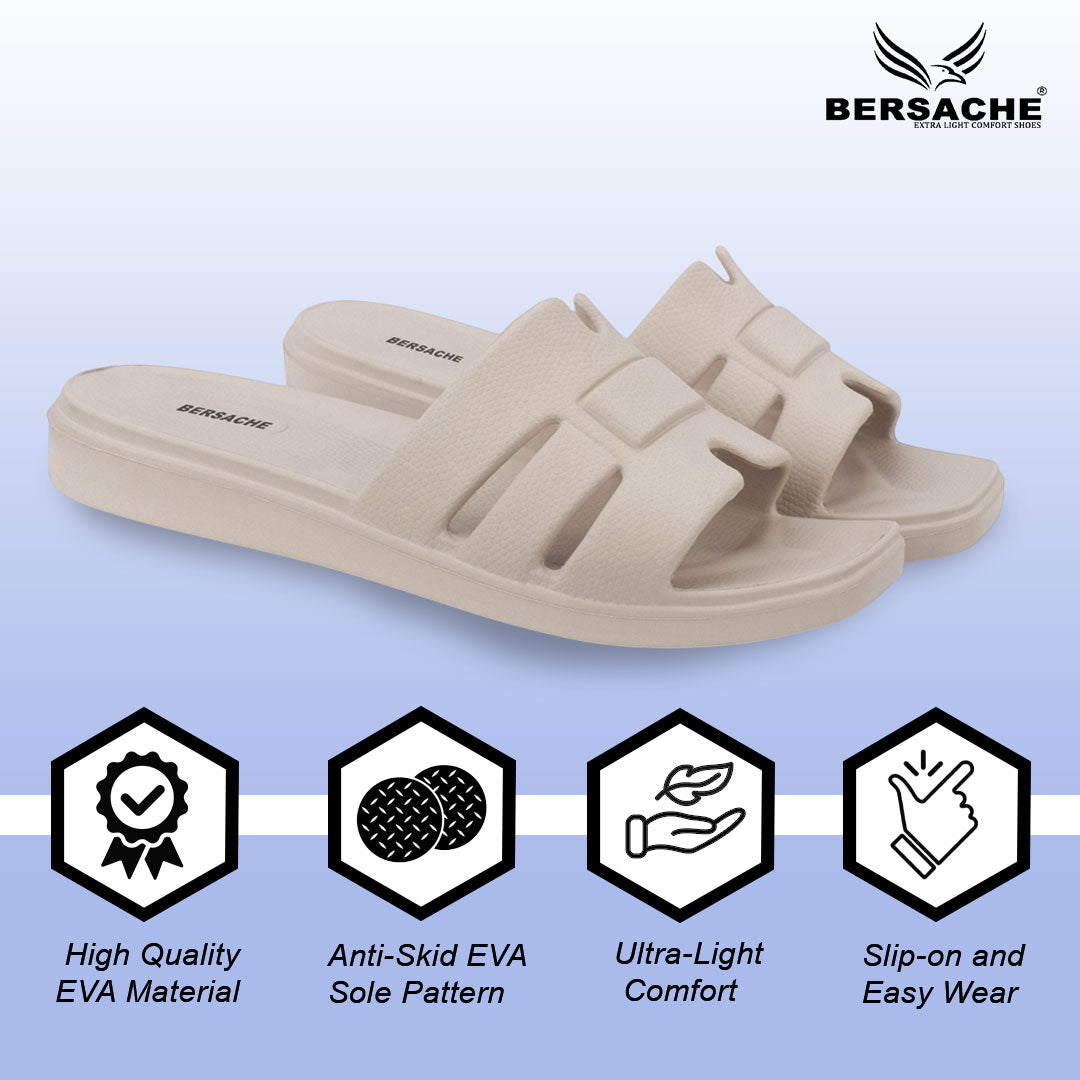 Bersache Extra Soft Classic Casual  with  Regular wear with Ultra Soft & Flexibility Technology Flip-Flop for Women's-(6301-Beige) .