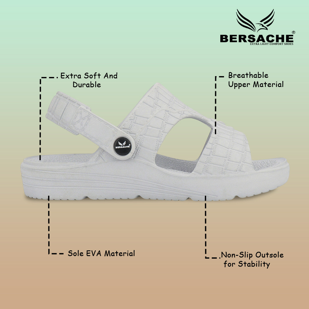 Bersache Extra Soft Classic Casual with  Regular wear with Ultra Soft & Flexibility Technology Flipflop For Men's & Boy's-(Grey-6271).