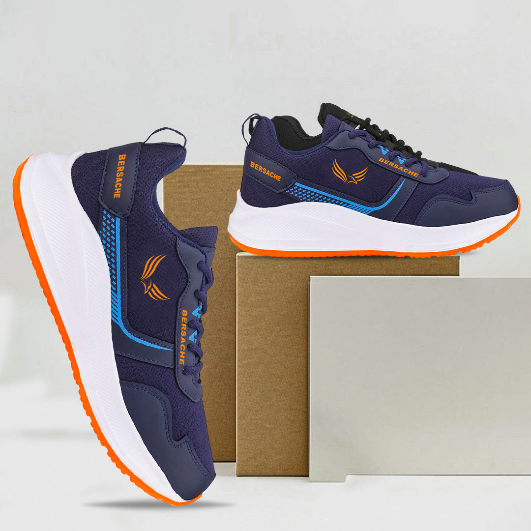 Bersache Premium Sports,Gym, Trending Stylish Running Shoes For Men (8107-Blue)