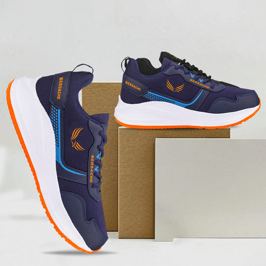 Bersache Premium Sports,Gym, Trending Stylish Running Shoes For Men (8107-Blue)