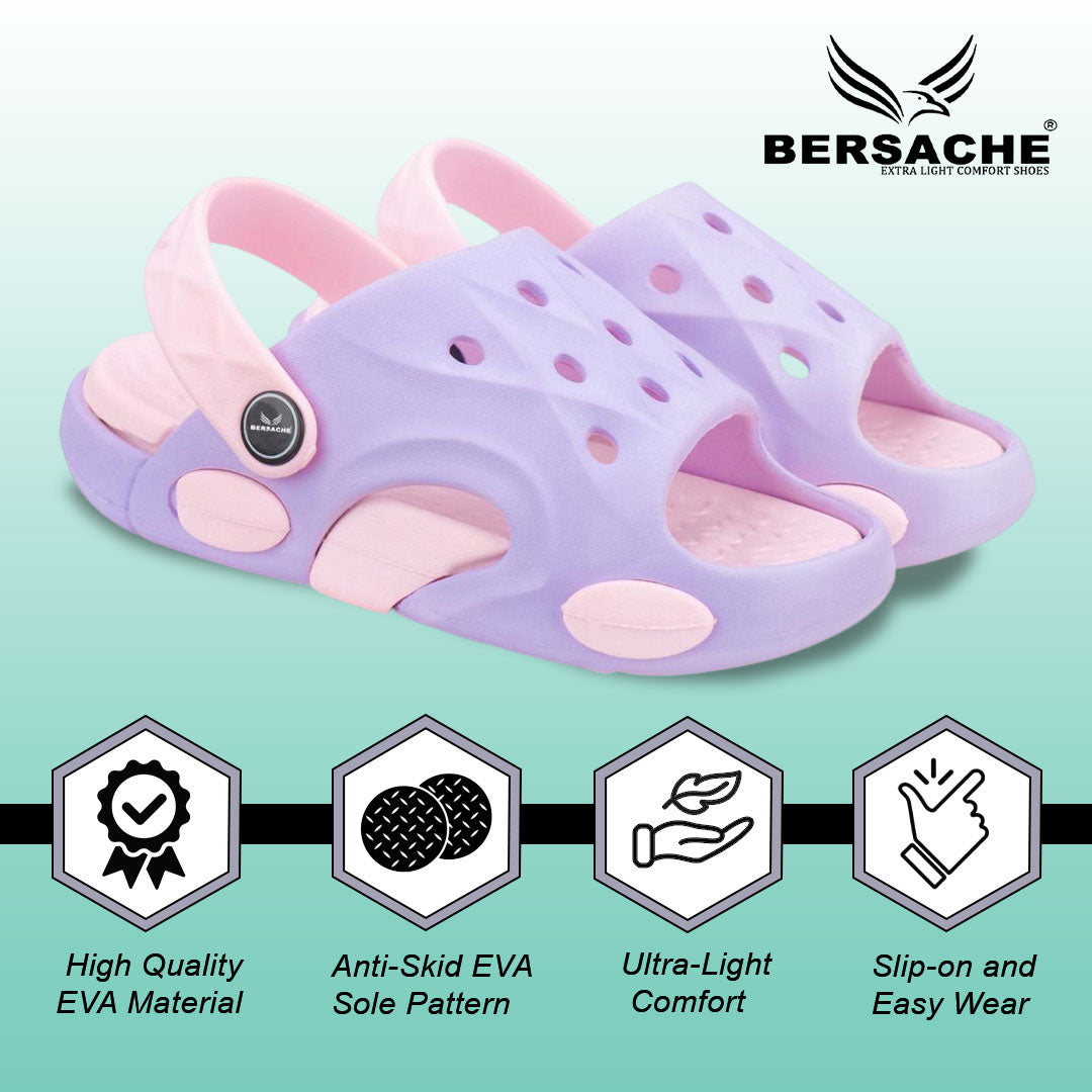 Bersache Extra Soft Classic Casual CHAPPAL with  Regular wear with Ultra Soft & Flexibility Technology Slipper for Kids's - Purple -6319.