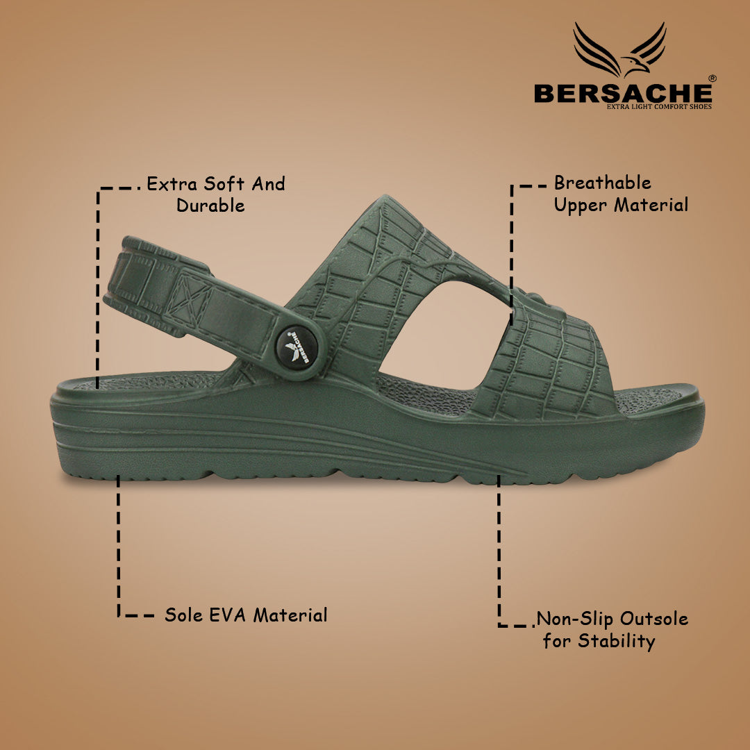 Bersache Extra Soft Classic Casual with  Regular wear with Ultra Soft & Flexibility Technology clog For Men's & Boy's-(-Black-6270) .
