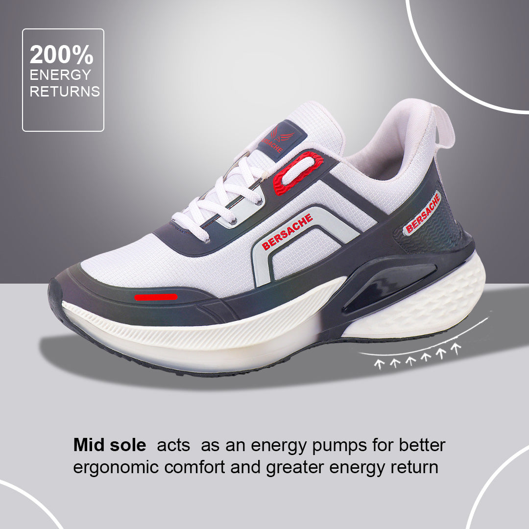 Bersache Sneaker, Loafers ,Casual With Extra Comfort Sneakers For Mens (9207-White)