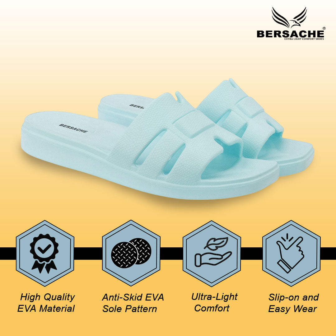 Bersache Extra Soft Classic Casual  with  Regular wear with Ultra Soft & Flexibility Technology Slipper for Women's-(6300-Blue).
