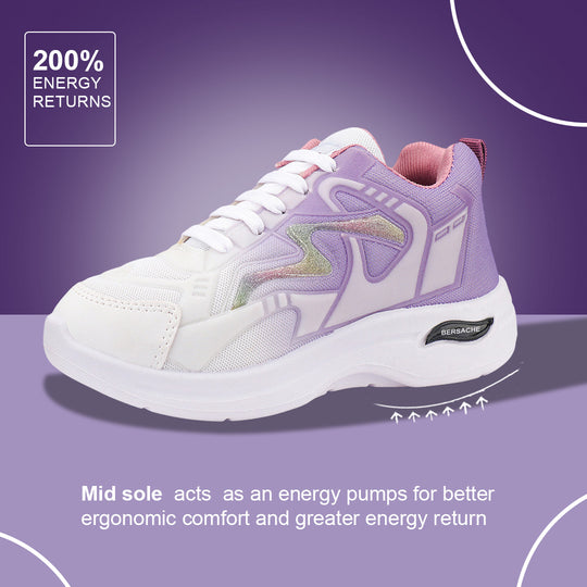 Bersache Sneaker, Loafers ,Casual with Extra comfort Sneaker Colour Changing shoes for Women (Purple-8063)