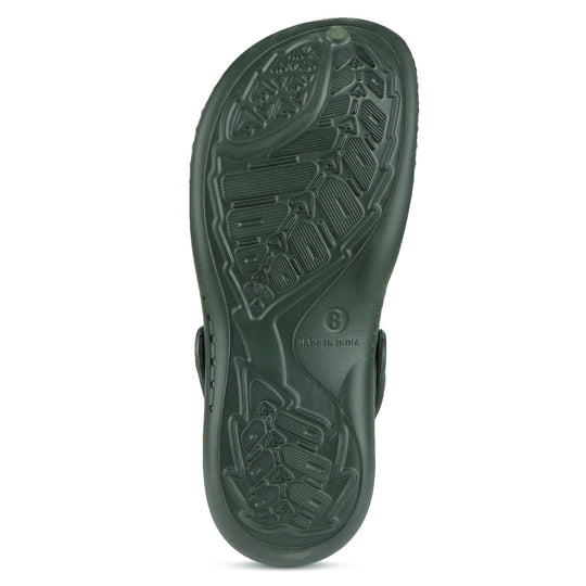 Bersache Extra Soft Classic Casual with Back Strap Regular wear with Ultra Soft & Flexibility Technology Flip-Flop for Men's/ Boy's -Green 6068