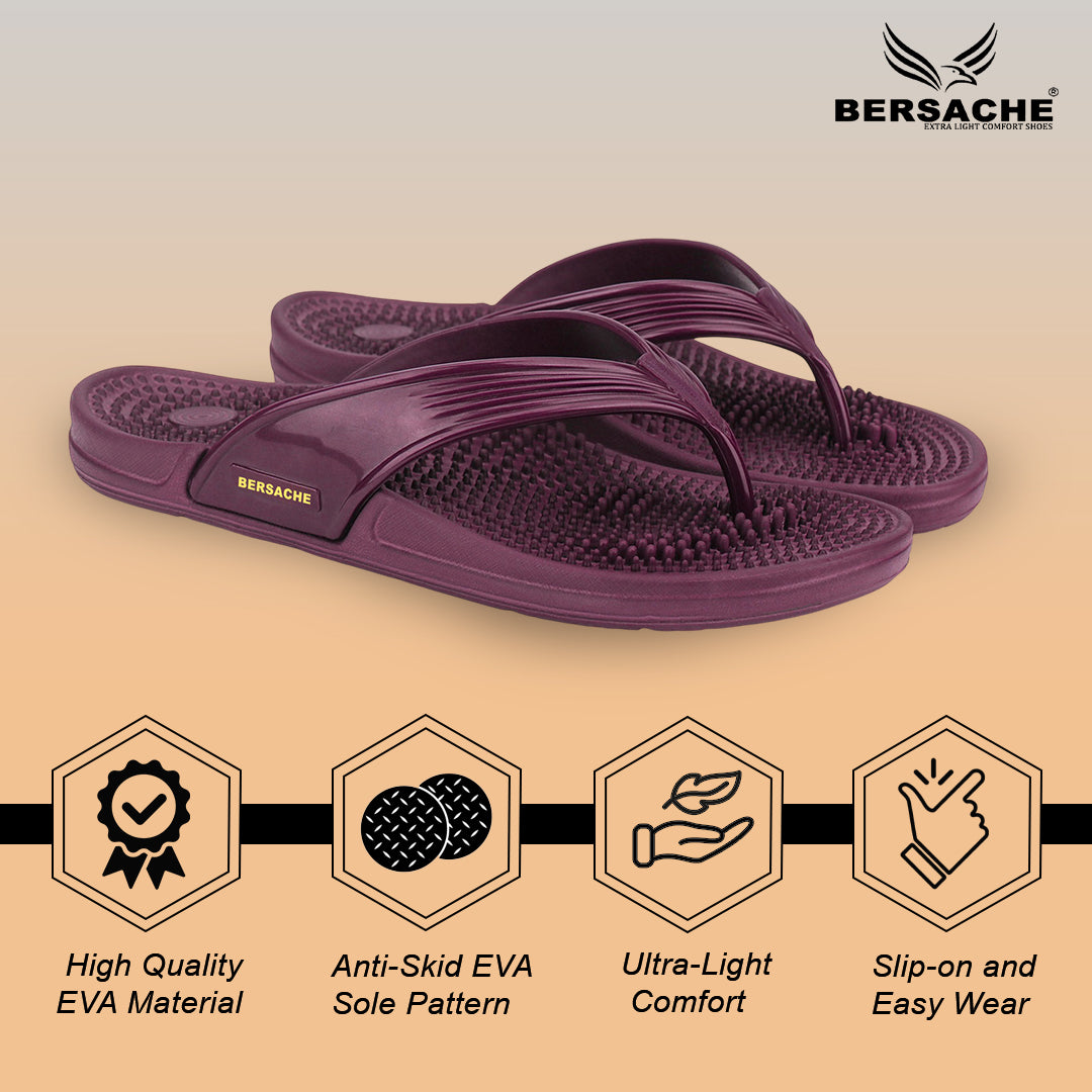 Bersache Extra Soft Classic Casual CHAPPAL with  Regular wear with Ultra Soft & Flexibility Technology  Slippers for Women's-(6333-Maroon).