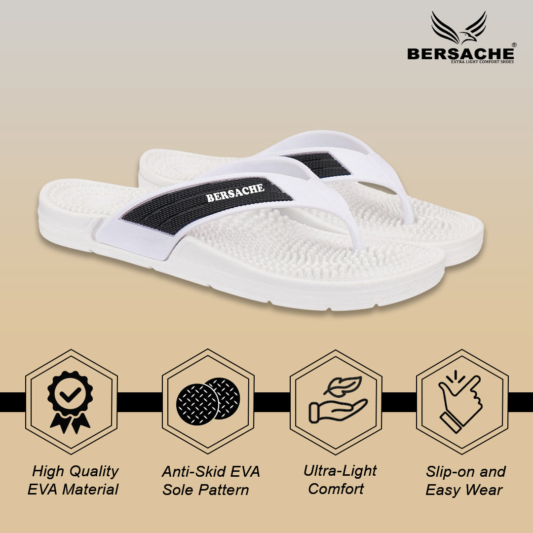 Bersache Extra Soft Classic Casual CHAPPAL with  Regular wear with Ultra Soft & Flexibility Technology  Slippers for Women's-(6338-White)