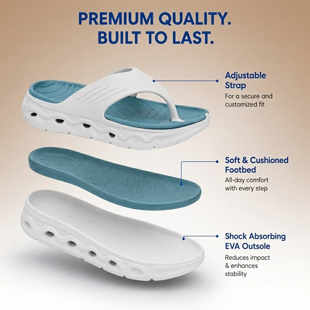 Bersache Extra Soft Classic Casual CHAPPAL with  Regular wear with Ultra Soft & Flexibility Technology  Slippers for Men's-(6343-White & Sea-Green).