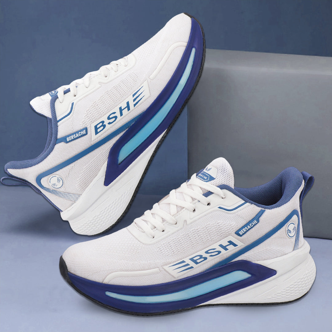 Bersache Premium Sports ,walking,Gym,cricket, Trending  Running Shoes For Men's (White-9211)