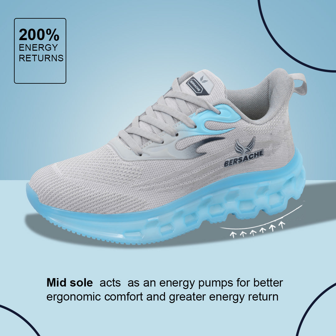 Bersache Sneaker, Loafers ,Casual With Extra Comfort Sneakers For Mens  (9198-Grey).