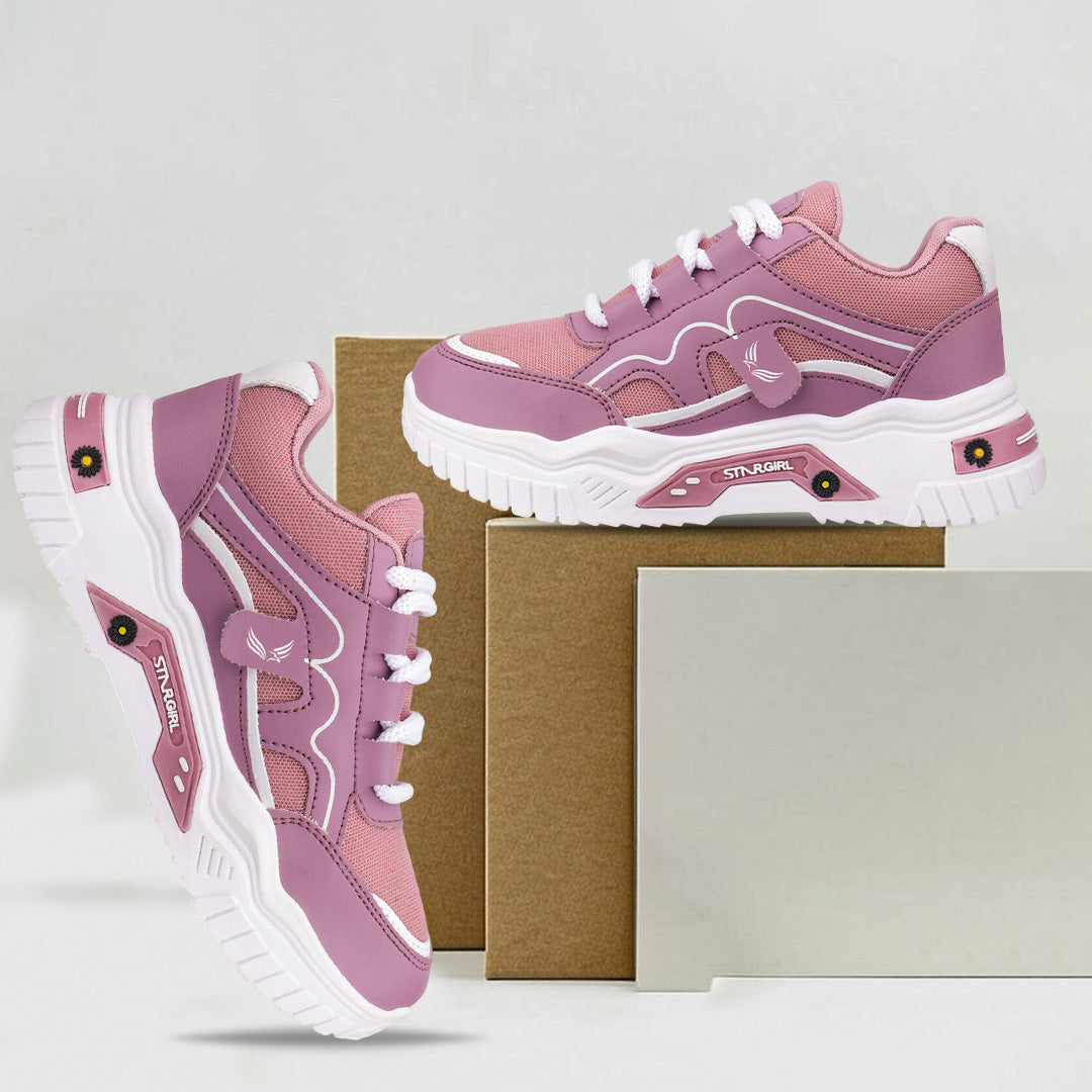 Bersache Premium Sports ,Gym, Trending Stylish Running Colour Changing shoes for Women (pink-8103)