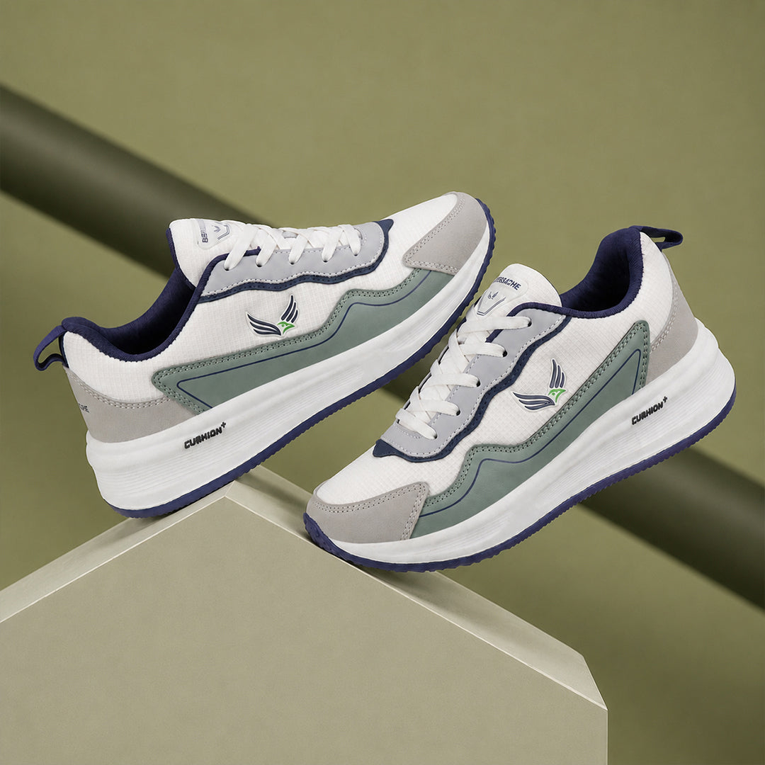 Bersache Casual Sneaker shoe for Men| Soft Cushioned Insole , Slip-Resistance Casuals For Men (Green-8146).