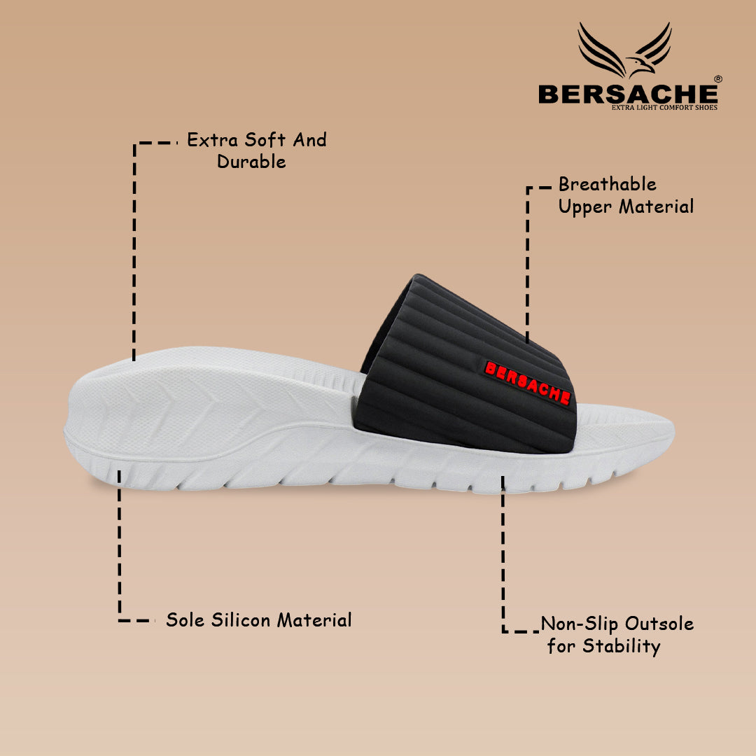Bersache Extra Soft Classic Casual with  Regular wear with Ultra Soft & Flexibility Technology Sandal For Men's-(White)-6331.